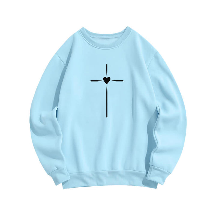 Christianartworkshop God Is Everywhere Oversized Fleece Lined Crewneck Sweatshirt - image 11