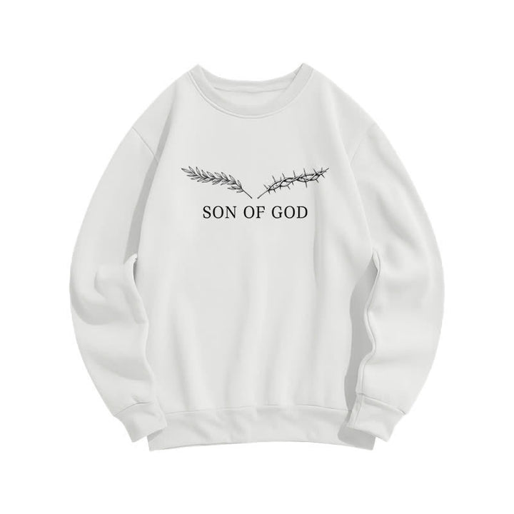 Christianartworkshop Son Of God Thorn Branch Light Blue Crewneck Sweatshirt - image 5