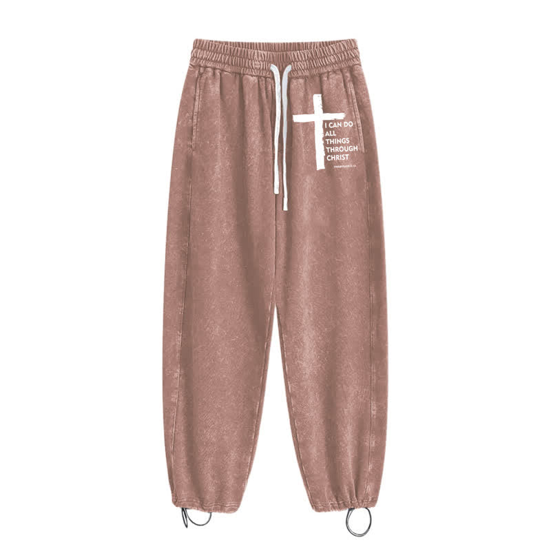 Christianartworkshop Walk By Faith Cross Washed Sweatpants - image 34