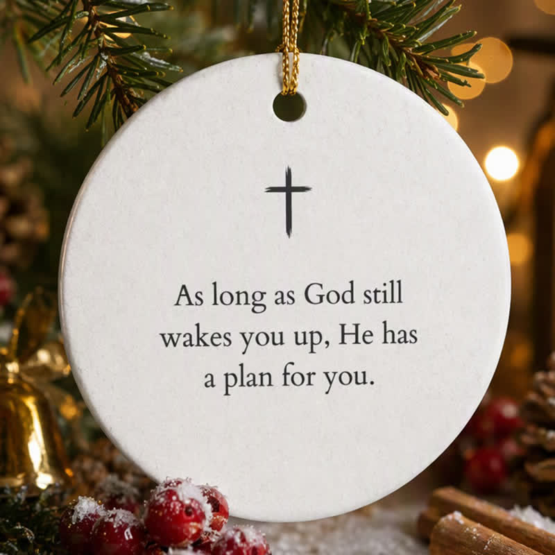 Christianartworkshop Simple Cross Text Hanging Ornament: Symbol of Unfailing Divine Purpose - image 6