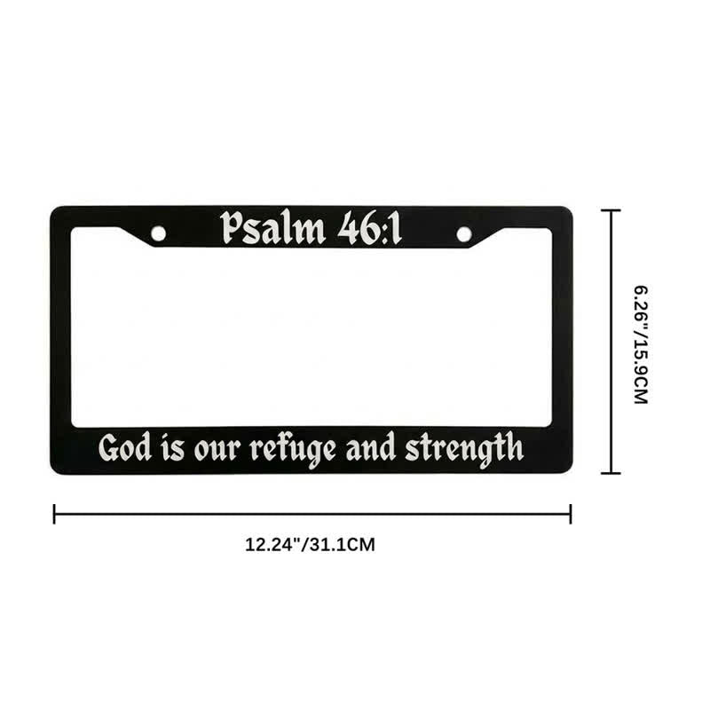 Christianartworkshop Psalm 18:32 Scripture Metal Car Frame: Emblem of Abiding Heavenly Strength - image 16