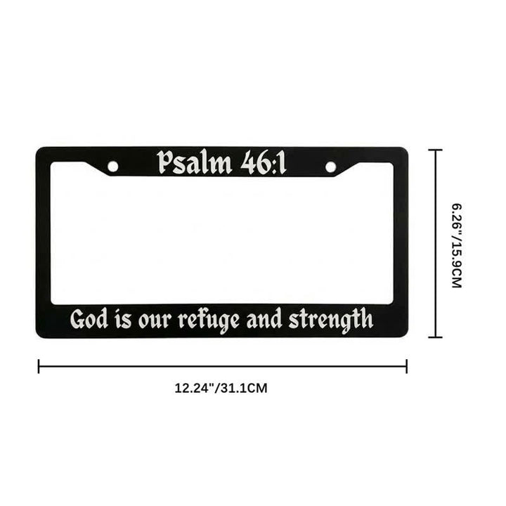 Christianartworkshop Psalm 18:32 Scripture Metal Car Frame: Emblem of Abiding Heavenly Strength - image 16