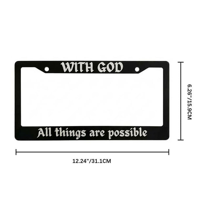 Christianartworkshop Psalm 18:32 Scripture Metal Car Frame: Emblem of Abiding Heavenly Strength - image 20