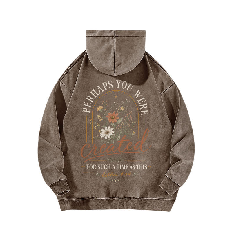 Christianartworkshop For Such A Time As This Floral Washed Hoodie - image 16