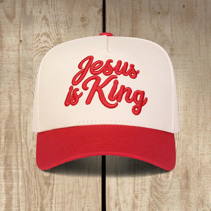 Christianartworkshop Color Block Faith Statement Baseball Hat: Token of Gentle Sacred Daily Witness - Red - image 3