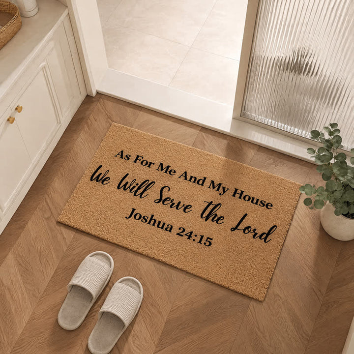 Christianartworkshop Plain Text Faith Verse Artificial Coir Doormat - image 0
