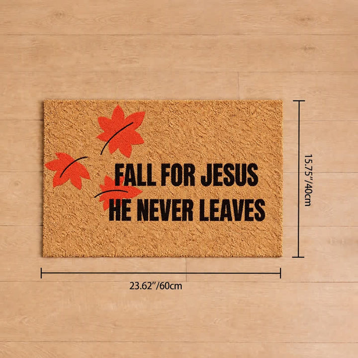 Christianartworkshop Fall Decor Scripture Quote Artificial Coir Doormat - 15.75''*23.62''/40*60cm - image 7