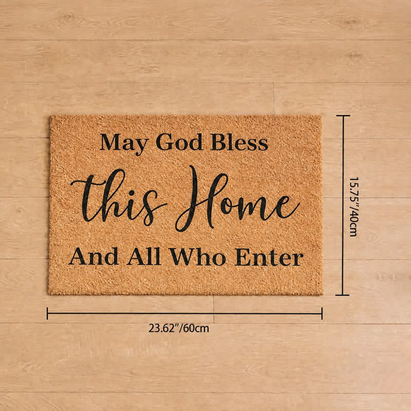 Christianartworkshop Rustic Household Benediction Artificial Coir Doormat - 15.75''*23.62''/40*60cm - image 7