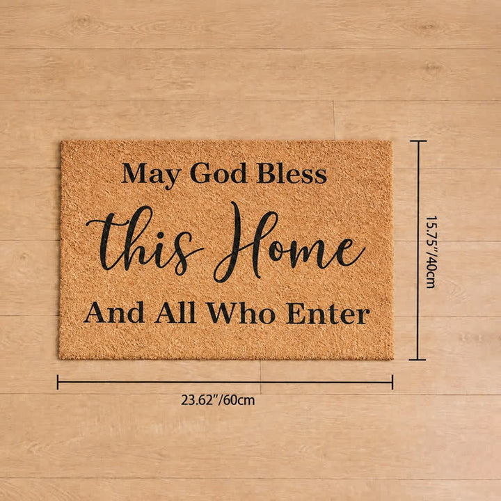 Christianartworkshop Rustic Household Benediction Artificial Coir Doormat - 15.75''*23.62''/40*60cm - image 7