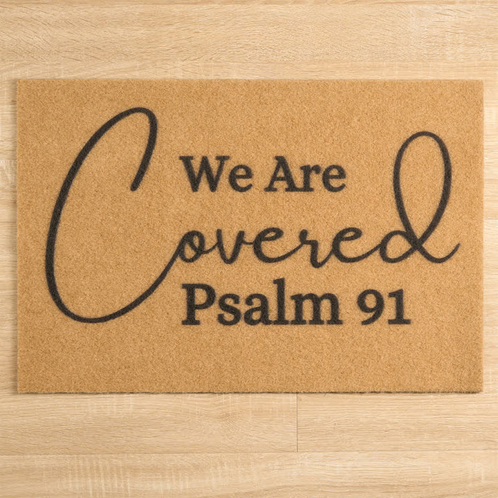 Christianartworkshop Psalm 91 Large Script Artificial Coir Doormat - image 3