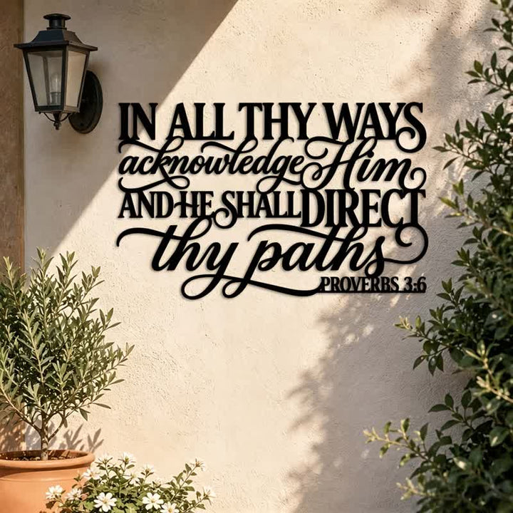 Christianartworkshop Cursive Proverbs Quote Metal Wall Decor : Emblem of Gentle Divine Guidance - image 5