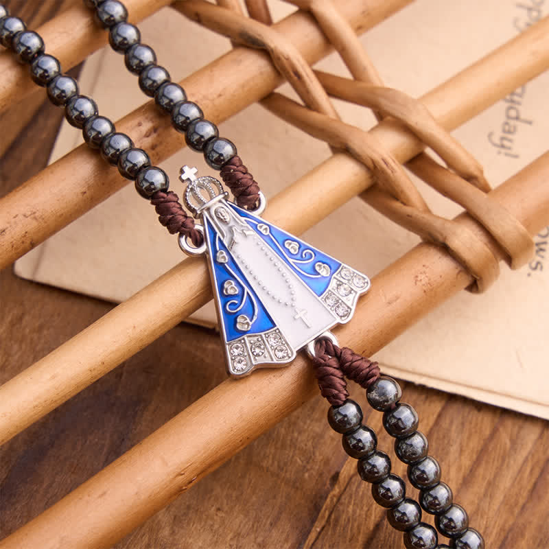 Christianartworkshop Braided Bead Car Pendant with Our Lady of Aparecida - image 4