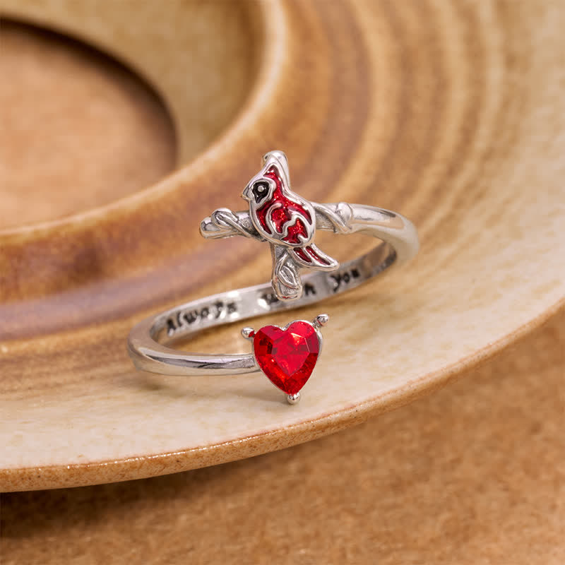 Christianartworkshop The Vitality of Jesus: Red Cardinal Adjustable Ring - Adjustable(Suitable for US sizes 6-8) - image 0