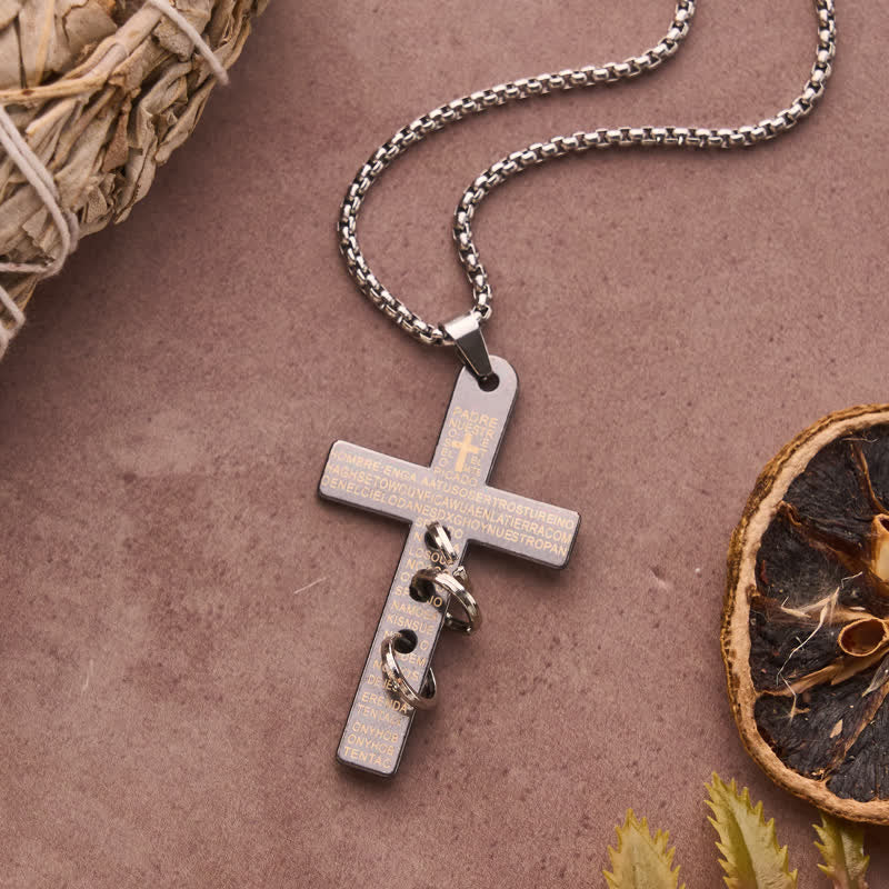 Christianartworkshop Engraved Scripture Cross Box Chain Necklace: Emblem of Heavenly Promise Grace - image 6