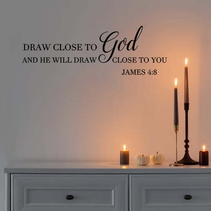 Christianartworkshop Graceful Cursive Bible Quote Wall Sticker: Emblem of Heavenly Home Presence - image 0