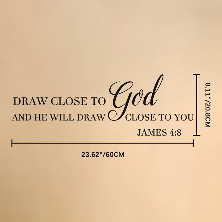 Christianartworkshop Graceful Cursive Bible Quote Wall Sticker: Emblem of Heavenly Home Presence - 23.62"*8.11" / 60*20.8cm - image 6