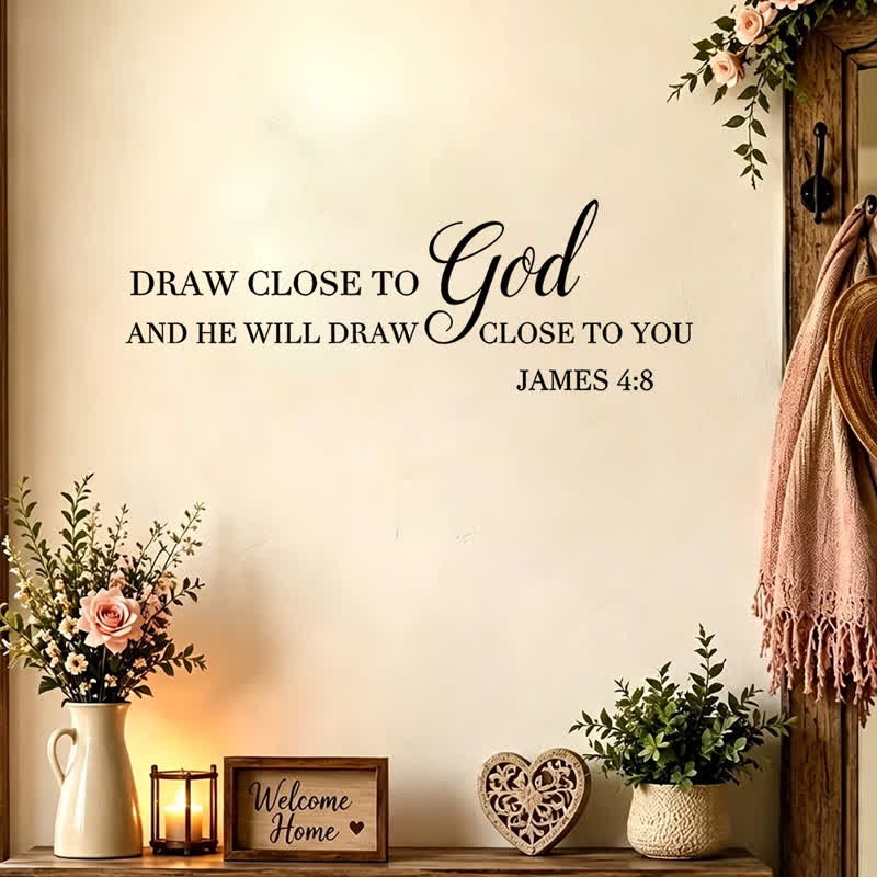 Christianartworkshop Graceful Cursive Bible Quote Wall Sticker: Emblem of Heavenly Home Presence - image 3