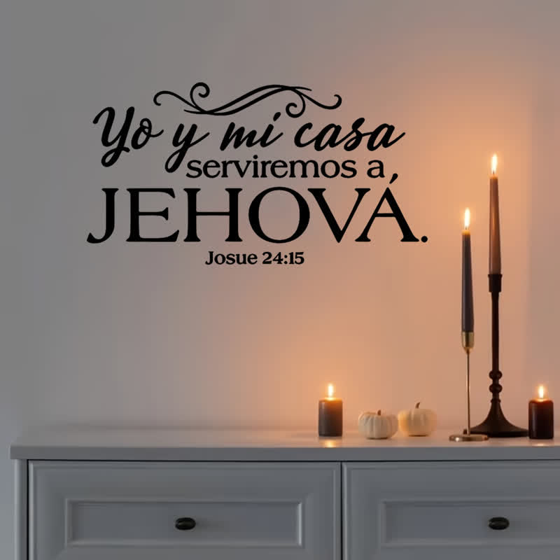Christianartworkshop Cursive Sacred Household Vow Wall Sticker: Sign of Timeless Heavenly Shelter - image 3