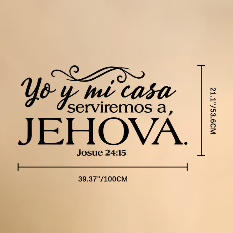 Christianartworkshop Cursive Sacred Household Vow Wall Sticker: Sign of Timeless Heavenly Shelter - 39.37"*21.1" / 100*53.6cm - image 7
