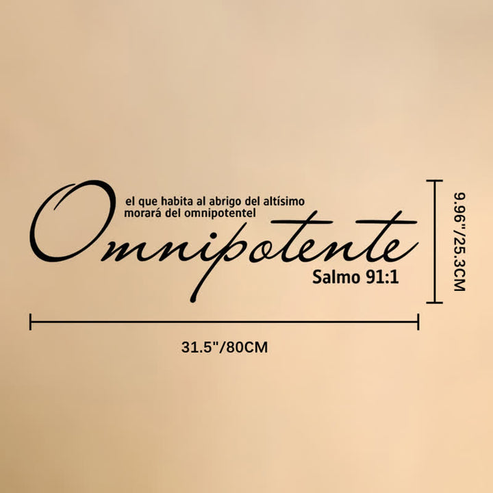 Christianartworkshop Refined Script Bible Quote Wall Sticker: Emblem of Heavenly Almighty Favor - 31.5"*9.96" / 80*25.3cm - image 6