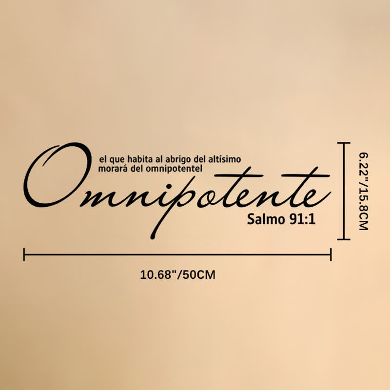 Christianartworkshop Refined Script Bible Quote Wall Sticker: Emblem of Heavenly Almighty Favor - 10.68"*6.22" / 50*15.8cm - image 5
