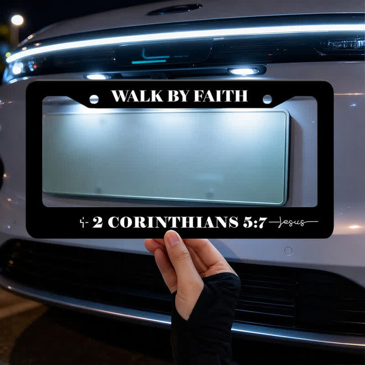 Christianartworkshop Cross Accented Faith Car License Frame: Beacon of Gentle Heavenly Light - image 6