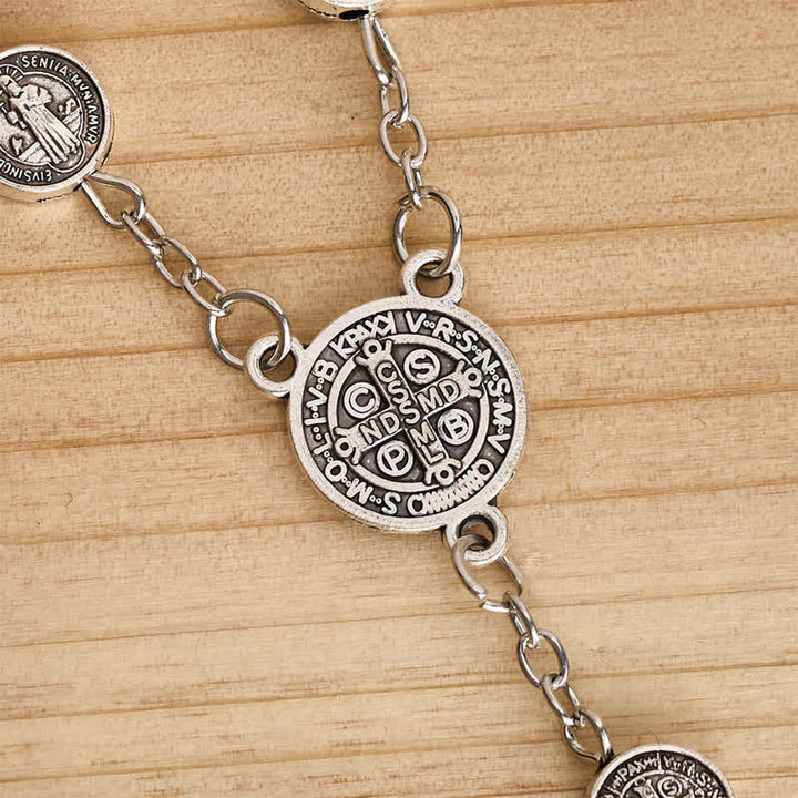 Christianartworkshop Engraved St Benedict Rosary Bracelet With Crucifix - image 6