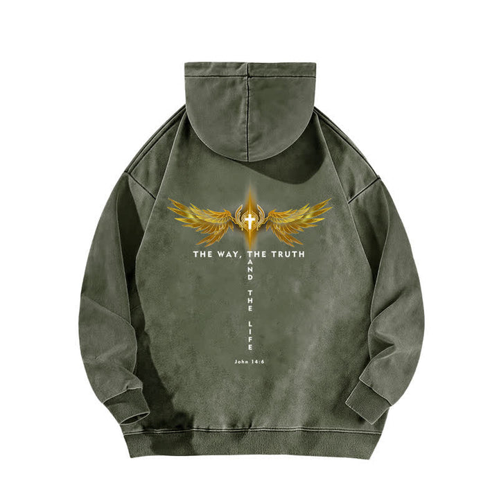 Christianartworkshop The Way The Truth And The Life Washed Hoodie - image 13