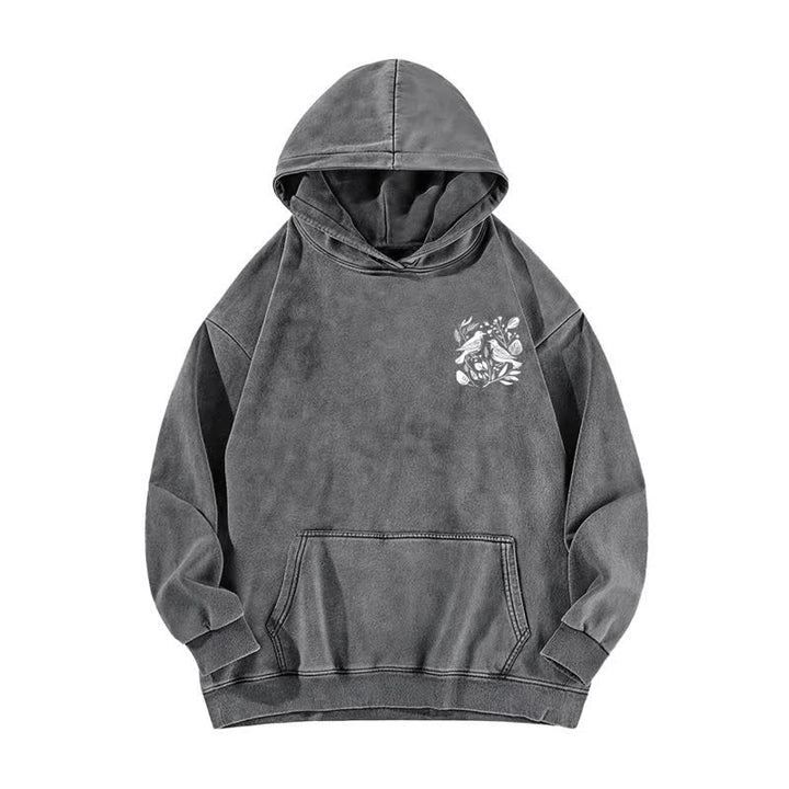 Christianartworkshop Praise The Lord Botanical Bird Beige Washed Hoodie - image 8