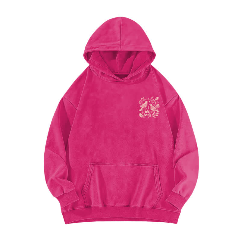 Christianartworkshop Praise The Lord Botanical Bird Beige Washed Hoodie - image 17