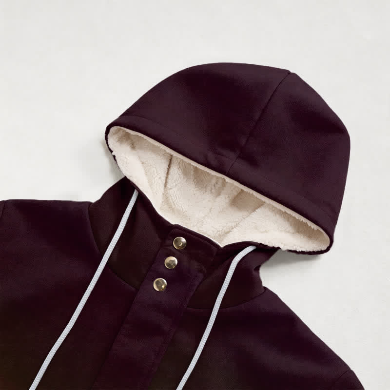Christianartworkshop Ombre Sherpa Lined Hooded Women's Fleece Coat - image 2