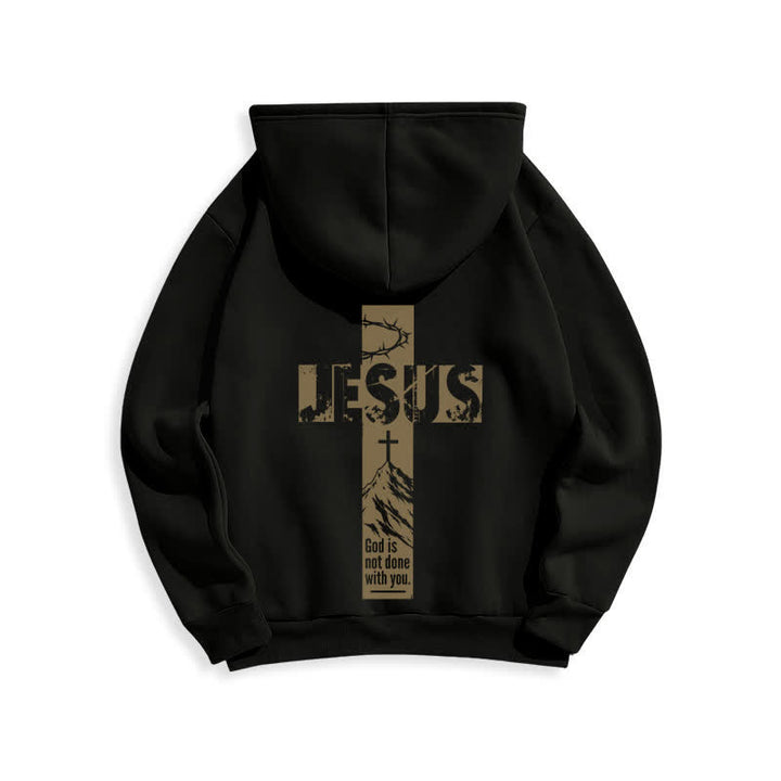 Christianartworkshop Jesus Graffiti God Is Not Done With You Hoodie - image 10