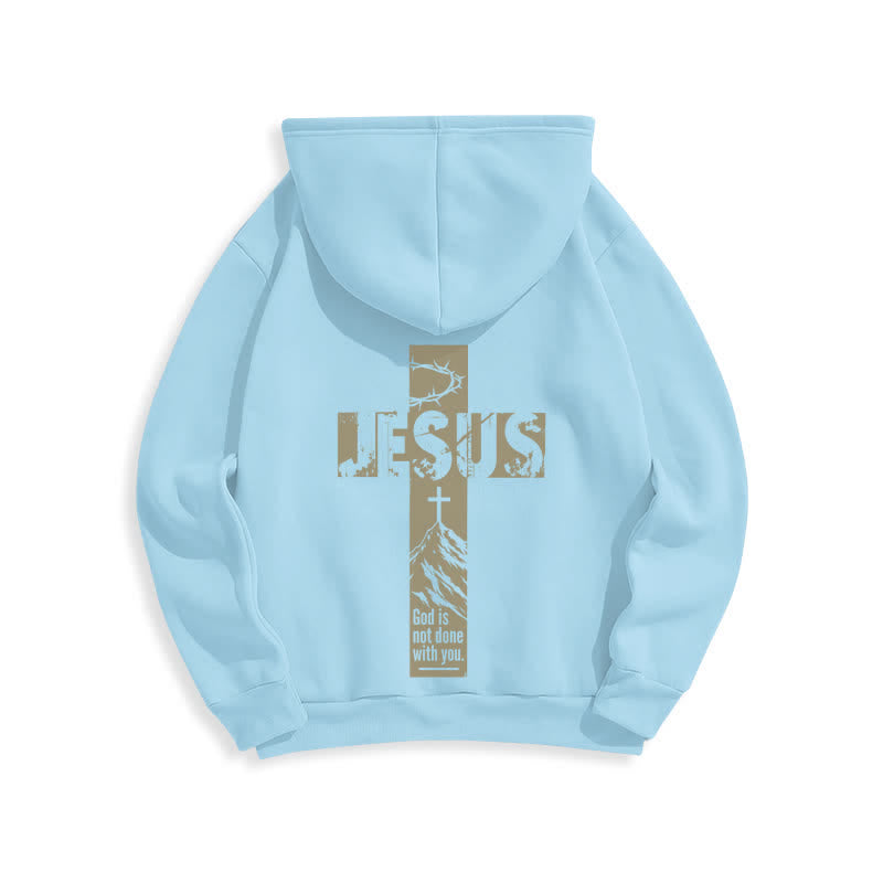 Christianartworkshop Jesus Graffiti God Is Not Done With You Hoodie - image 4
