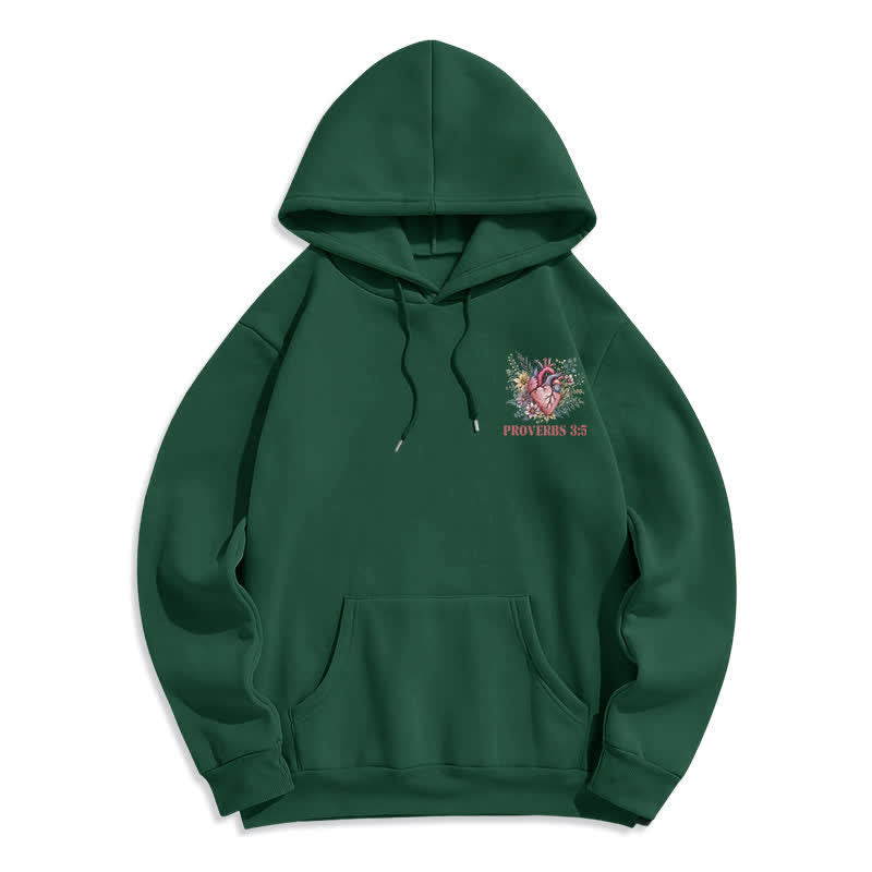 Christianartworkshop Proverbs 3:5 Floral Heart Streetwear Fleece Lined Hoodie - image 23