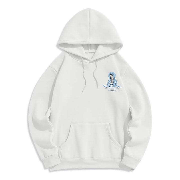 Christianartworkshop Mary Full Of Grace White Streetwear Fleece Lined Hoodie - image 2