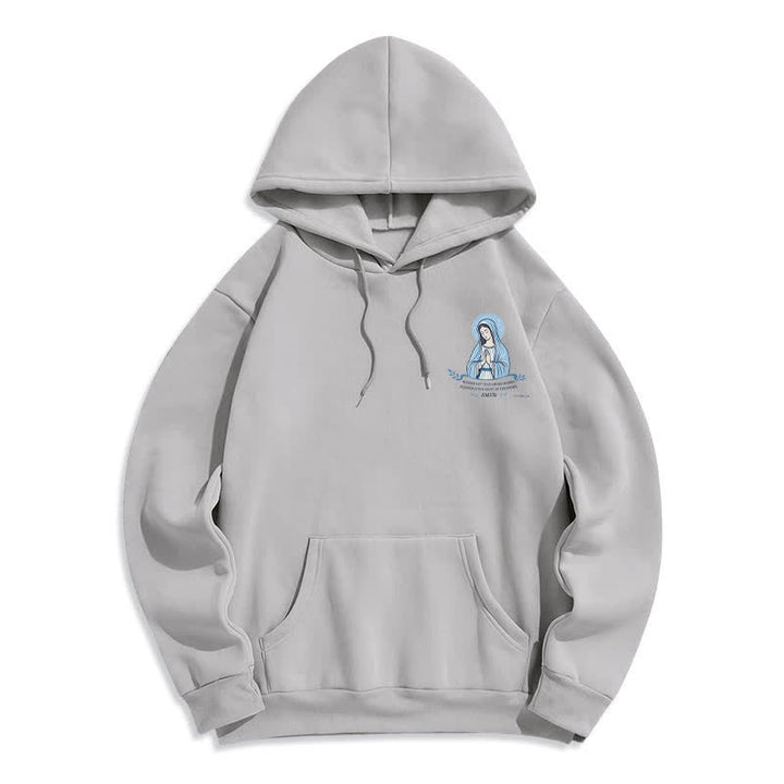 Christianartworkshop Mary Full Of Grace White Streetwear Fleece Lined Hoodie - image 13