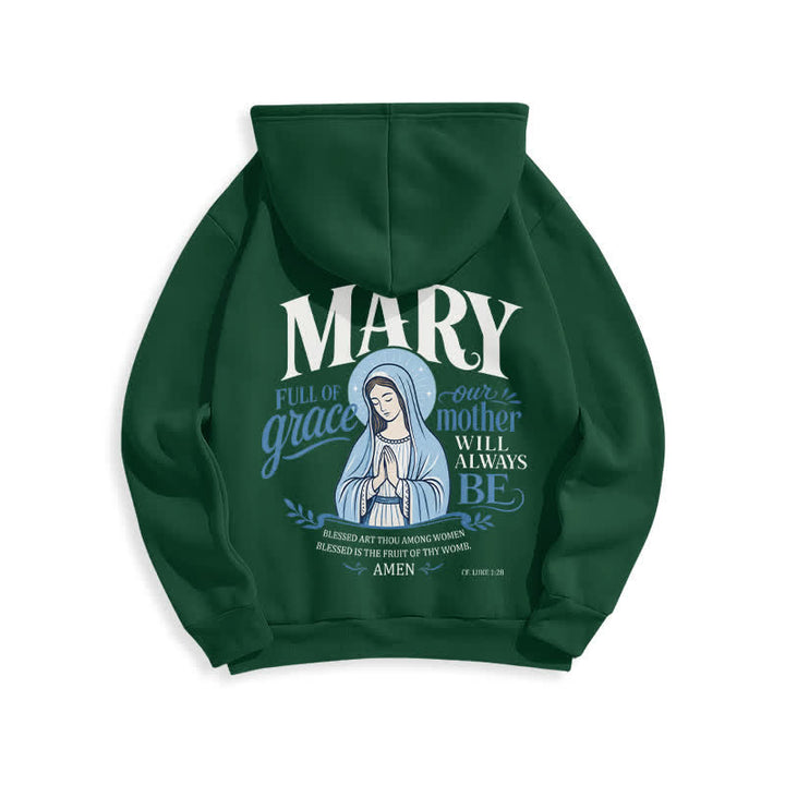 Christianartworkshop Mary Full Of Grace White Streetwear Fleece Lined Hoodie - image 10