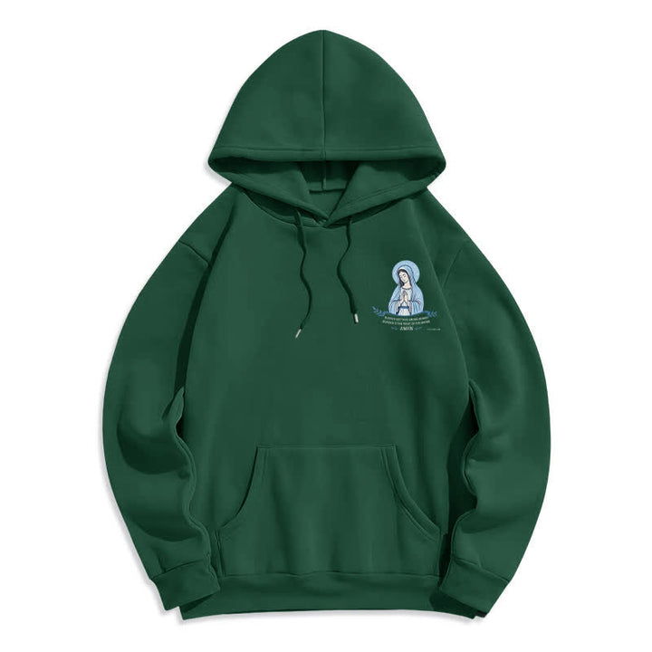 Christianartworkshop Mary Full Of Grace White Streetwear Fleece Lined Hoodie - image 11
