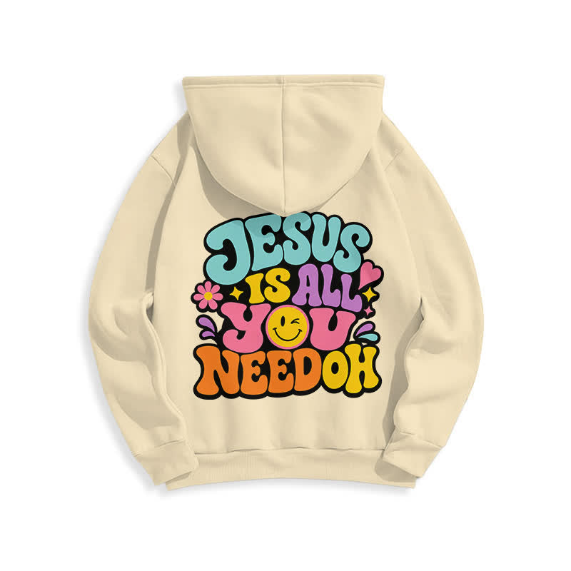 Christianartworkshop Jesus Is All You Need Graffiti Fleece Lined Hoodie - image 19