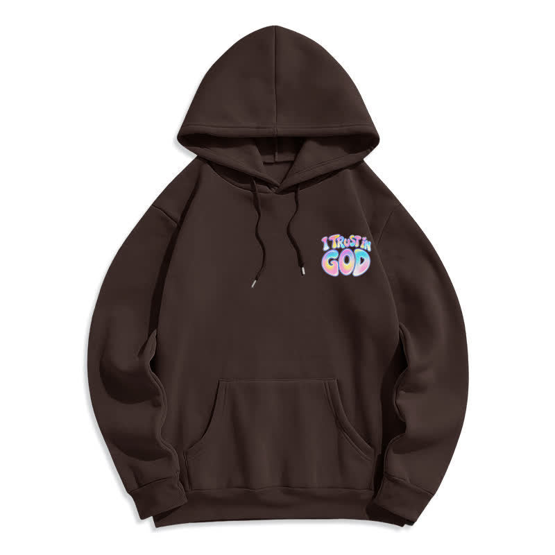 Christianartworkshop Trust In God Pastel Graffiti Oversized White Hoodie - Brown - 2XL - image 20