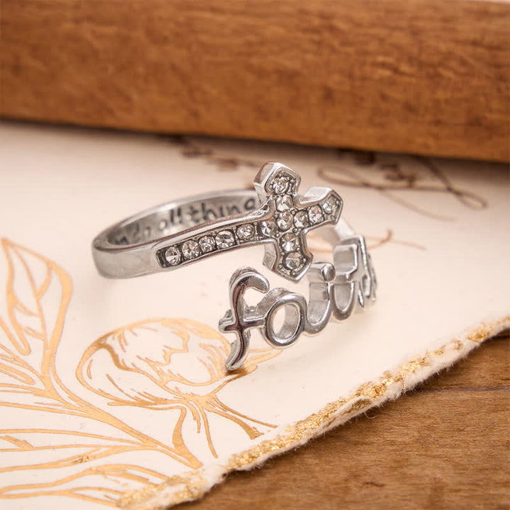 Christianartworkshop I Can Do All Things Engraved Faith Cross Ring: Token of Gentle Divine Strength - image 5