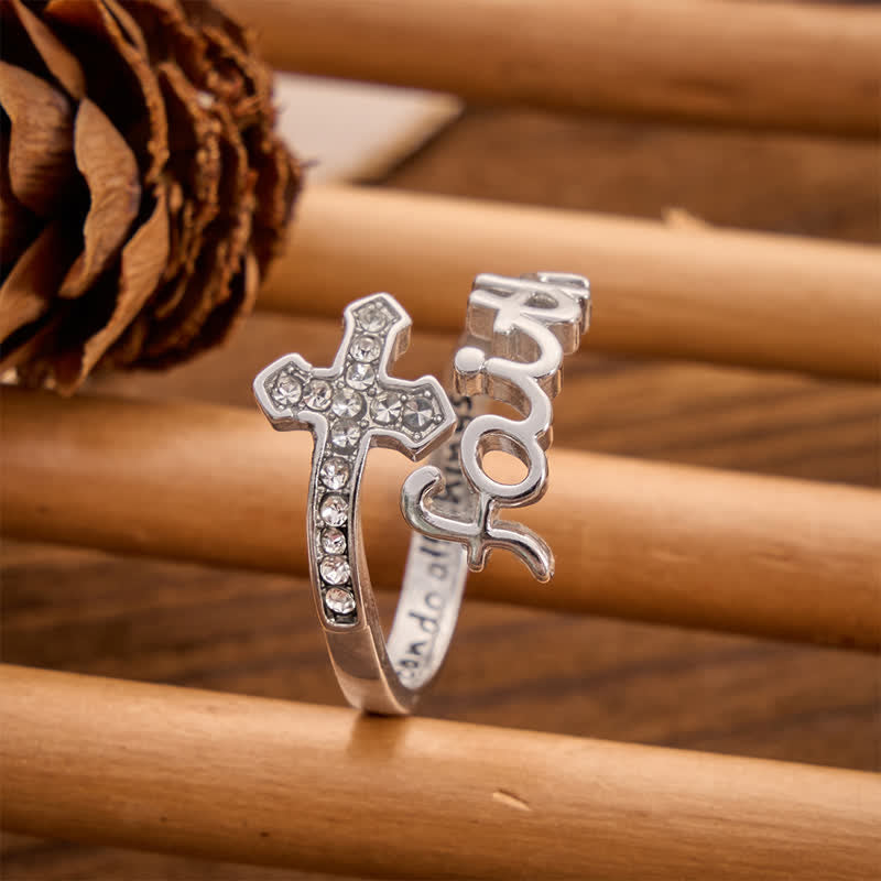 Christianartworkshop I Can Do All Things Engraved Faith Cross Ring: Token of Gentle Divine Strength - image 4