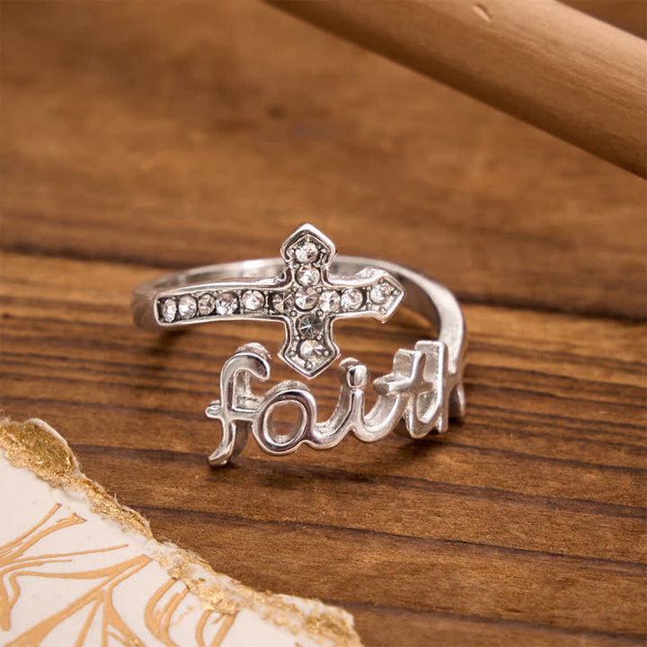 Christianartworkshop I Can Do All Things Engraved Faith Cross Ring: Token of Gentle Divine Strength - image 1