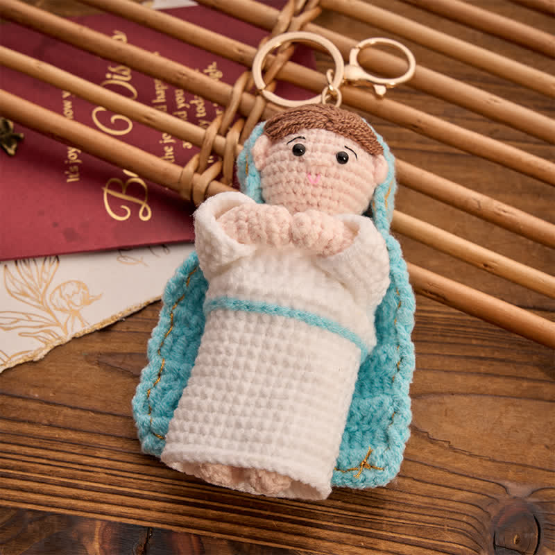 Christianartworkshop Soft Knitted Jesus & Our Lady Doll: Token of Tender Divine Affection - Our Lady - image 3
