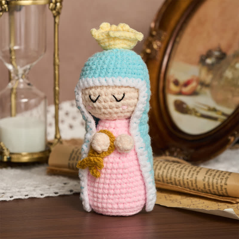 Christianartworkshop Soft Knitted Our Lady Crochet Doll: Token of Tender Divine Affection - image 2