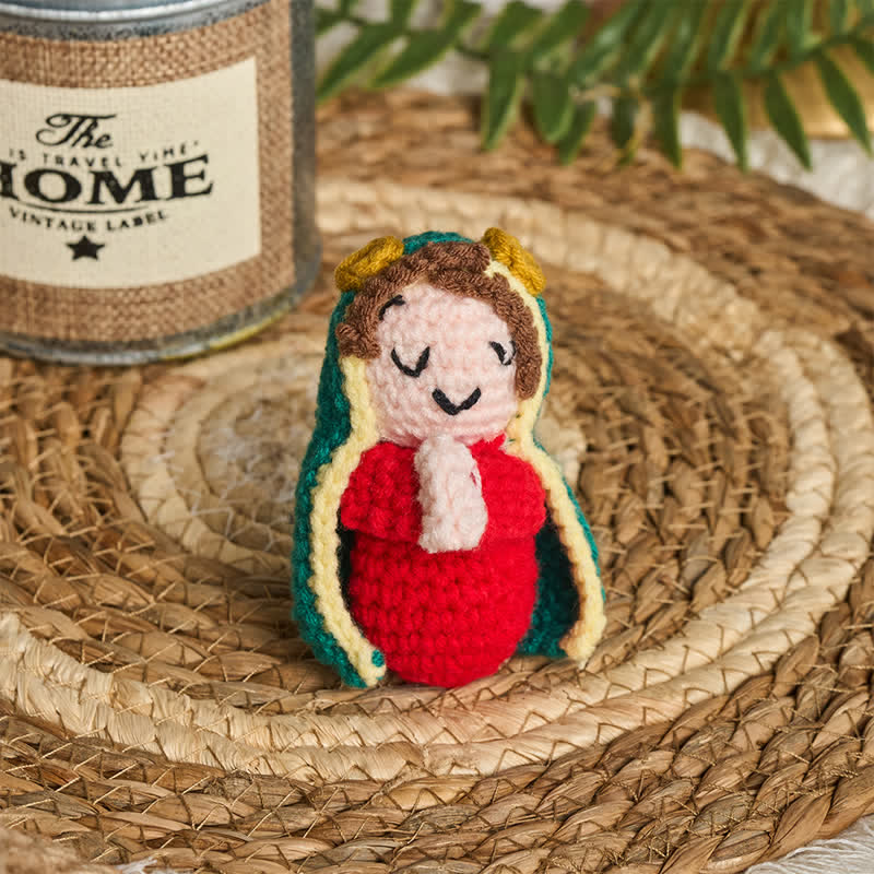 Christianartworkshop Cozy Yarn Crochet Our Lady of Guadalupe Doll: Bearer of Soft Divine Tenderness - Our Lady of Guadalupe - image 0