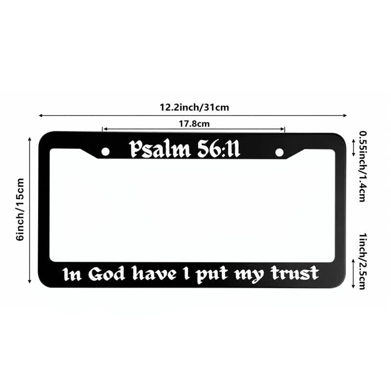 Christianartworkshop In God Have I Put My Trust Metal Car Frame: Beacon of Heavenly Assurance - image 6