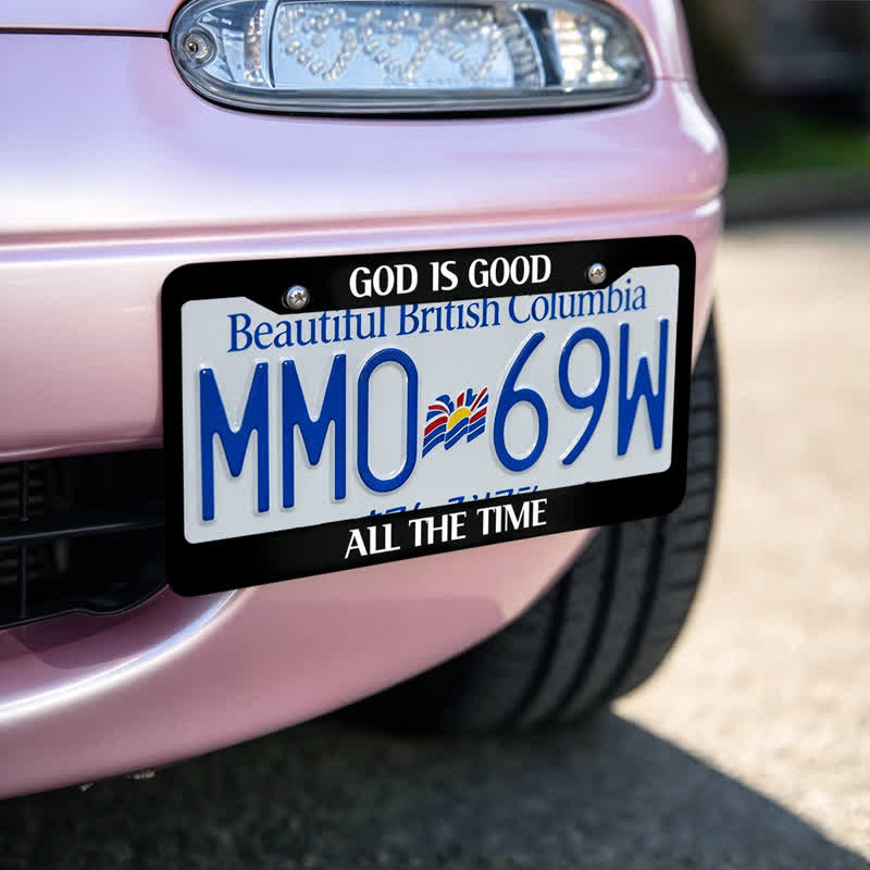 Christianartworkshop God Is Good Faith Verse Metal Car Frame: Devotional Car Accessory - image 3