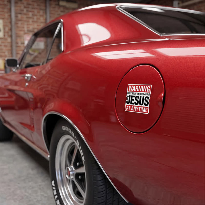 Christianartworkshop Plastic Jesus Cross Warning Car Sticker: Icon of Warm Heavenly Blessing - image 3
