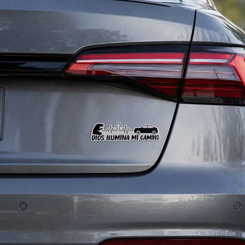 Christianartworkshop Spanish Blessing Cross Heartbeat Car Sticker: Token of Gentle Divine Light - image 6